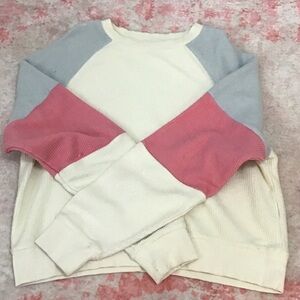 Thread & Supply Women's Colorblock Sweater - Cream, Pink, and Gray